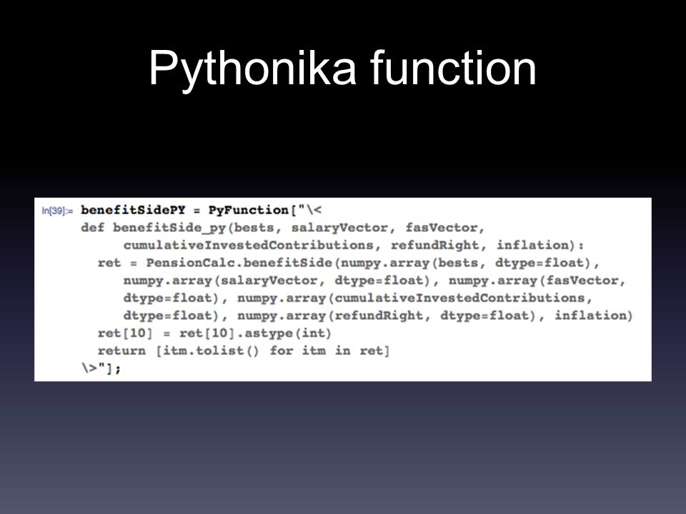 Pythonika function