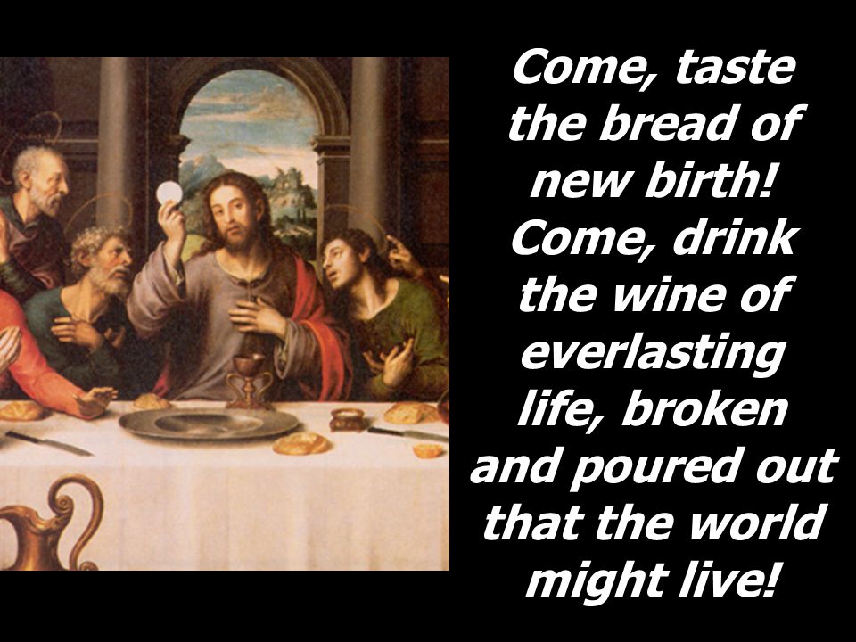 Come, taste the bread of new birth