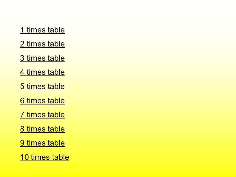 1 times table 2 times table. 3 times table. 4 times table. 5 times table. 6 times table. 7 times table.