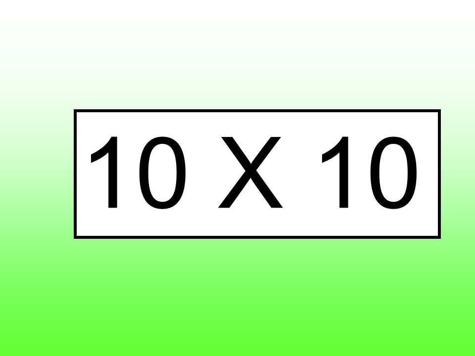 10 X 10