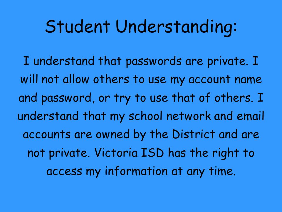 Student Understanding: