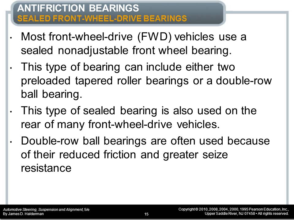 ANTIFRICTION BEARINGS SEALED FRONT-WHEEL-DRIVE BEARINGS