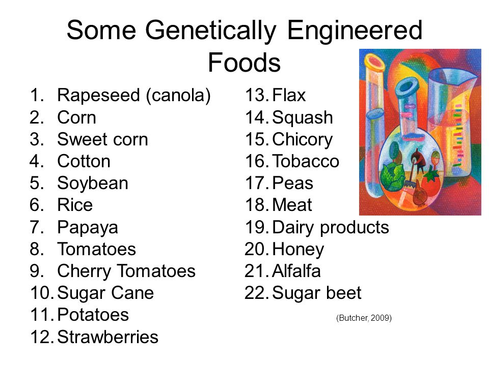 Some Genetically Engineered Foods