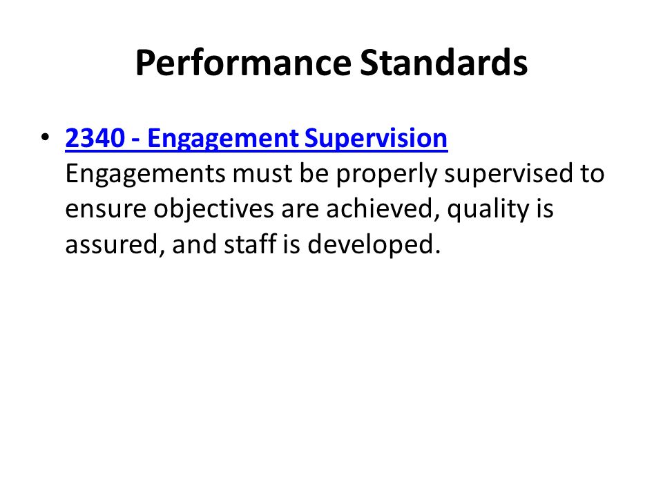 Performance Standards