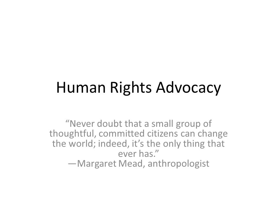 Human Rights Advocacy