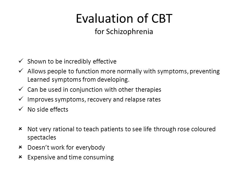 Evaluation of CBT for Schizophrenia