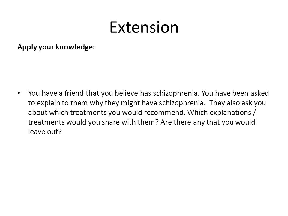 Extension Apply your knowledge: