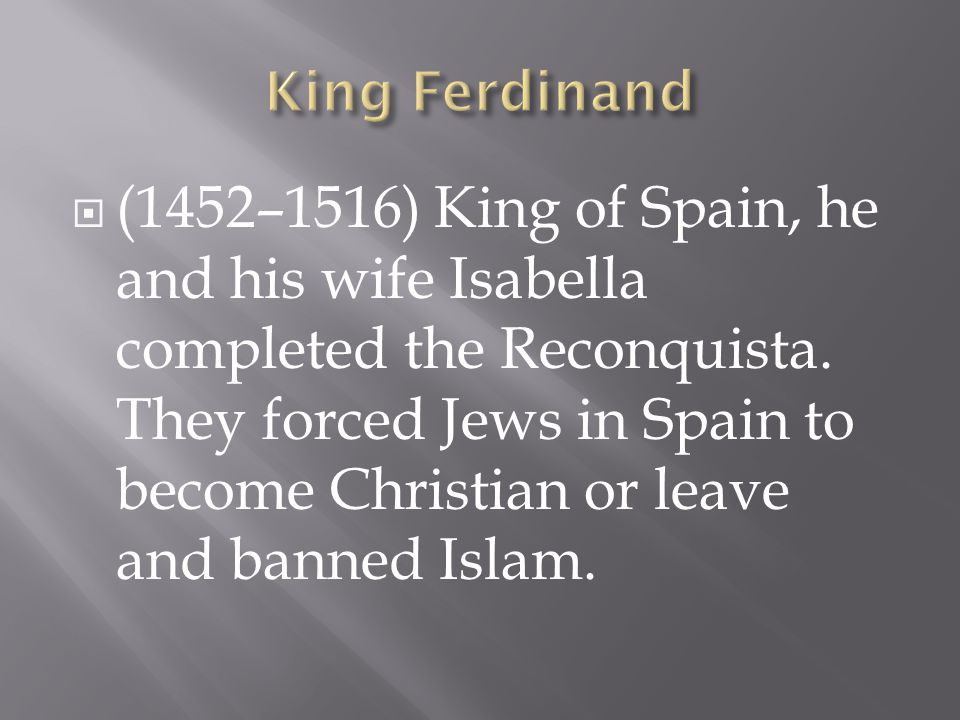 King Ferdinand