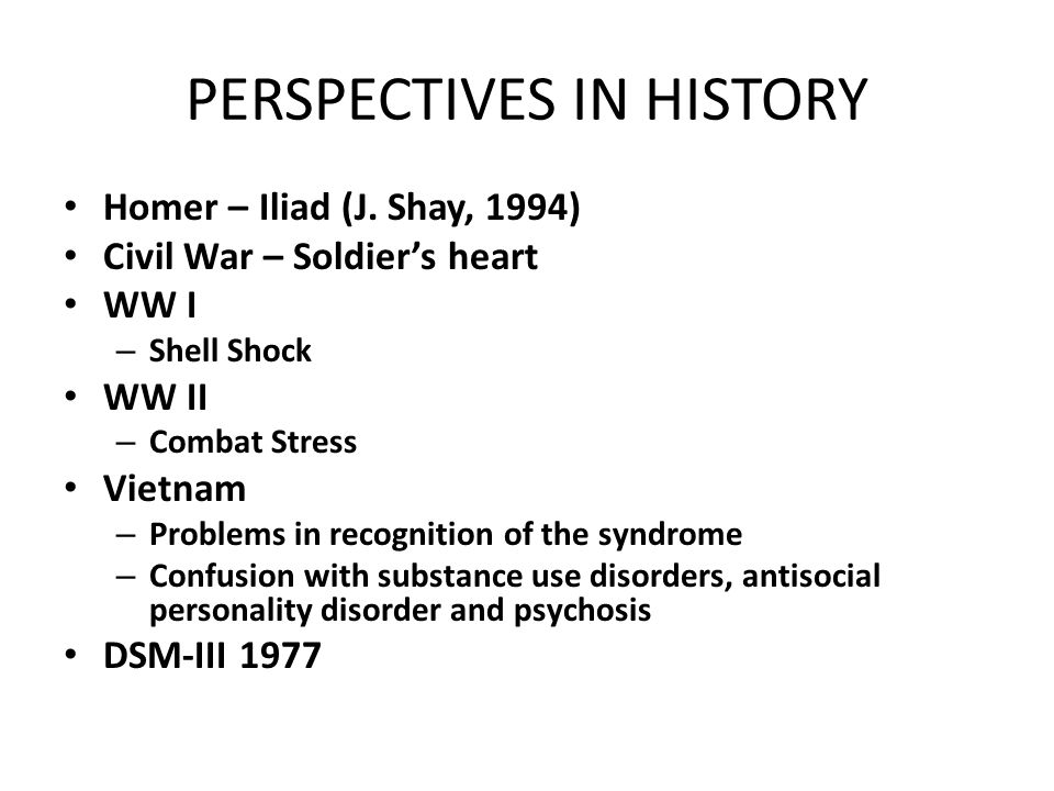 Civil War Rx: Soldier's Heart and Shell Shock: Past Names for PTSD