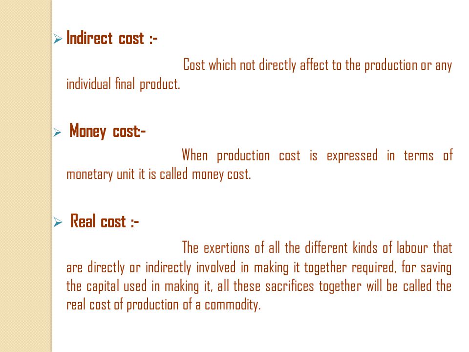 real cost in economics