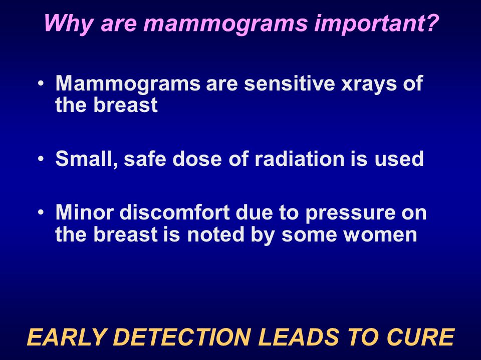 Why are mammograms important
