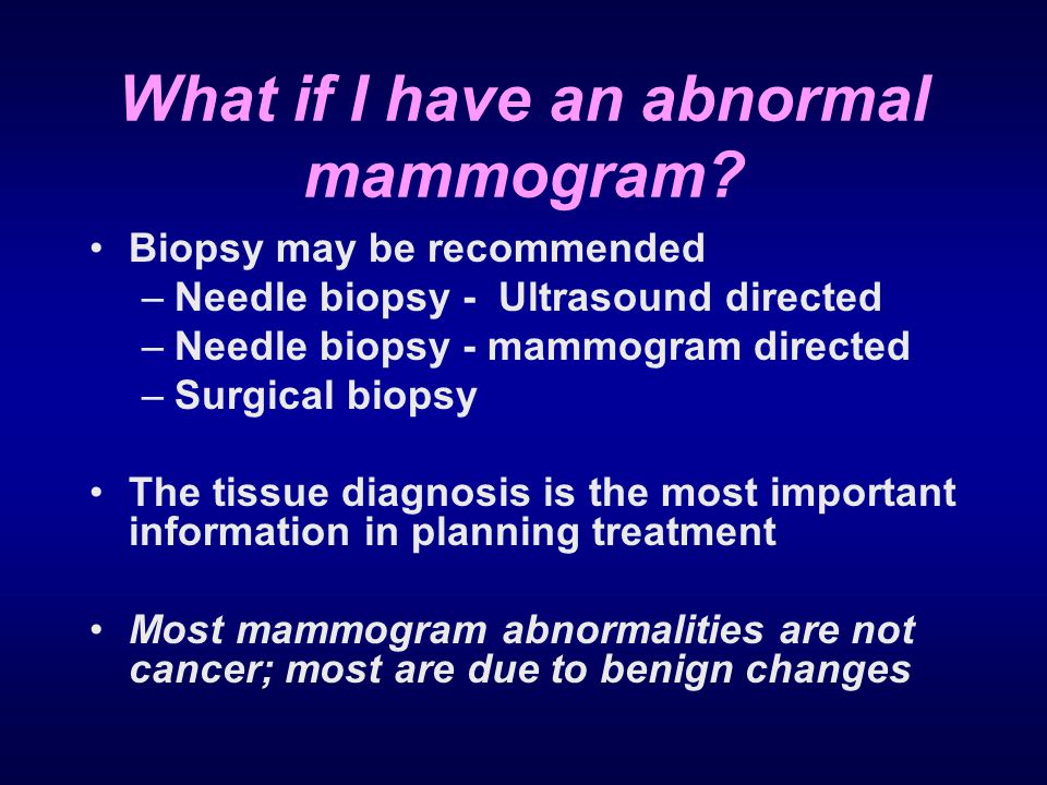 What if I have an abnormal mammogram