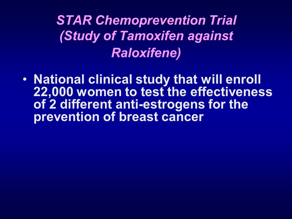 STAR Chemoprevention Trial (Study of Tamoxifen against Raloxifene)
