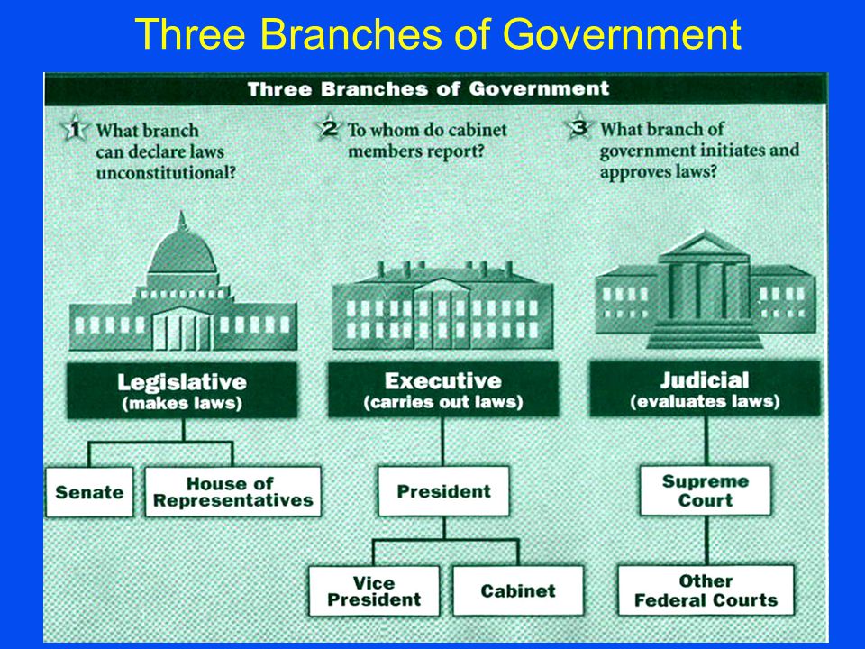 Разделение властей сша схема