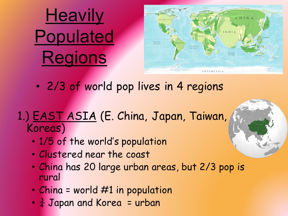 Heavily Populated Regions