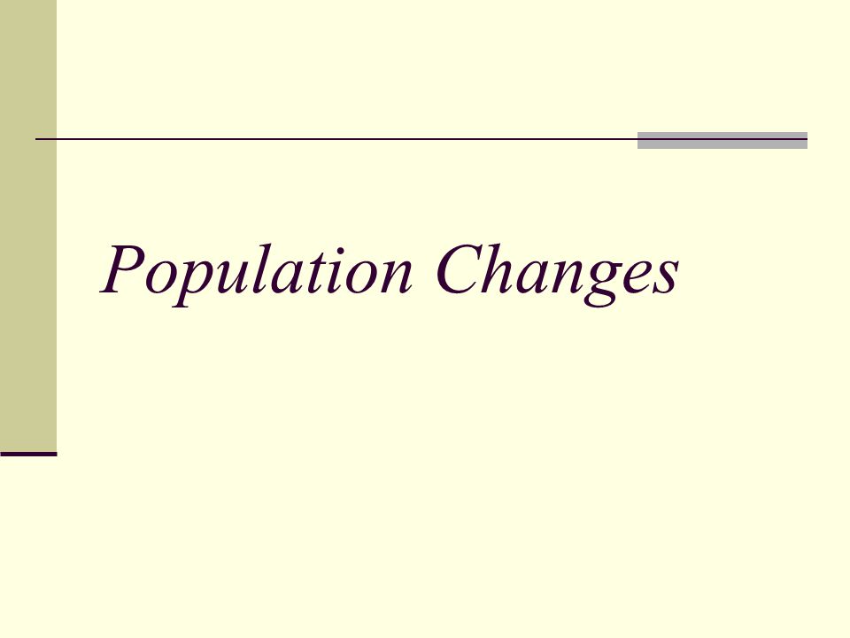 Population Changes