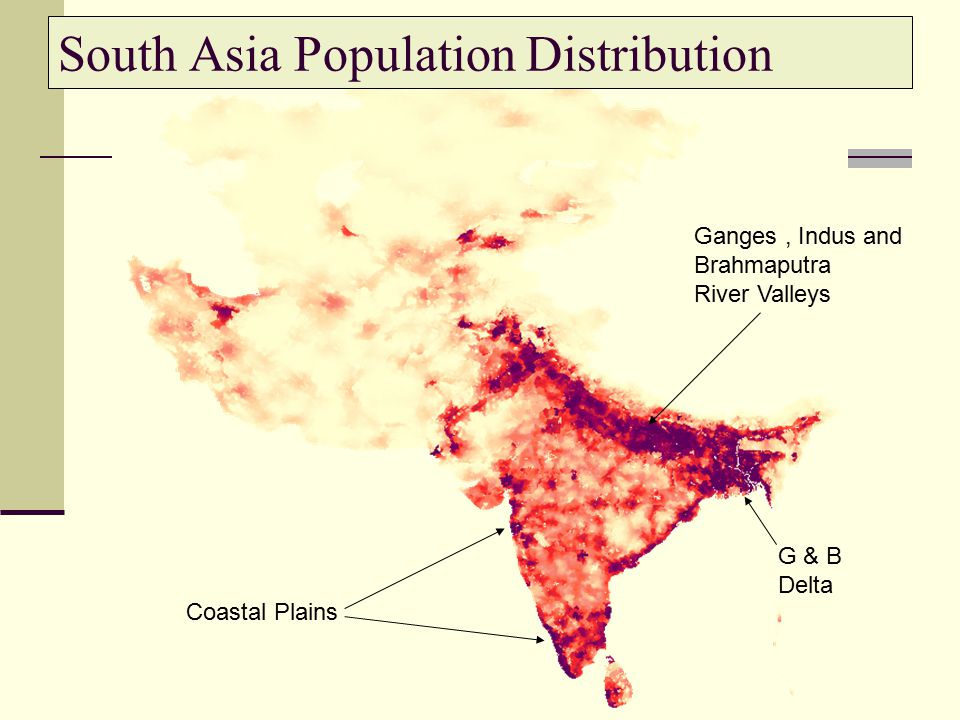 South Asia Population Distribution