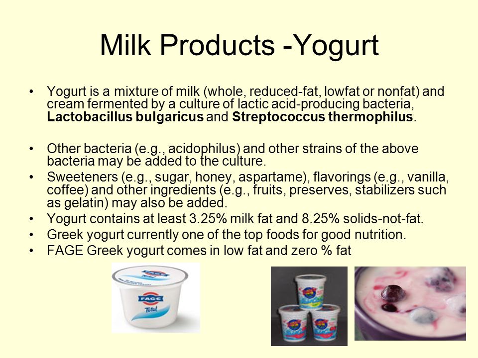 Milk Products -Yogurt