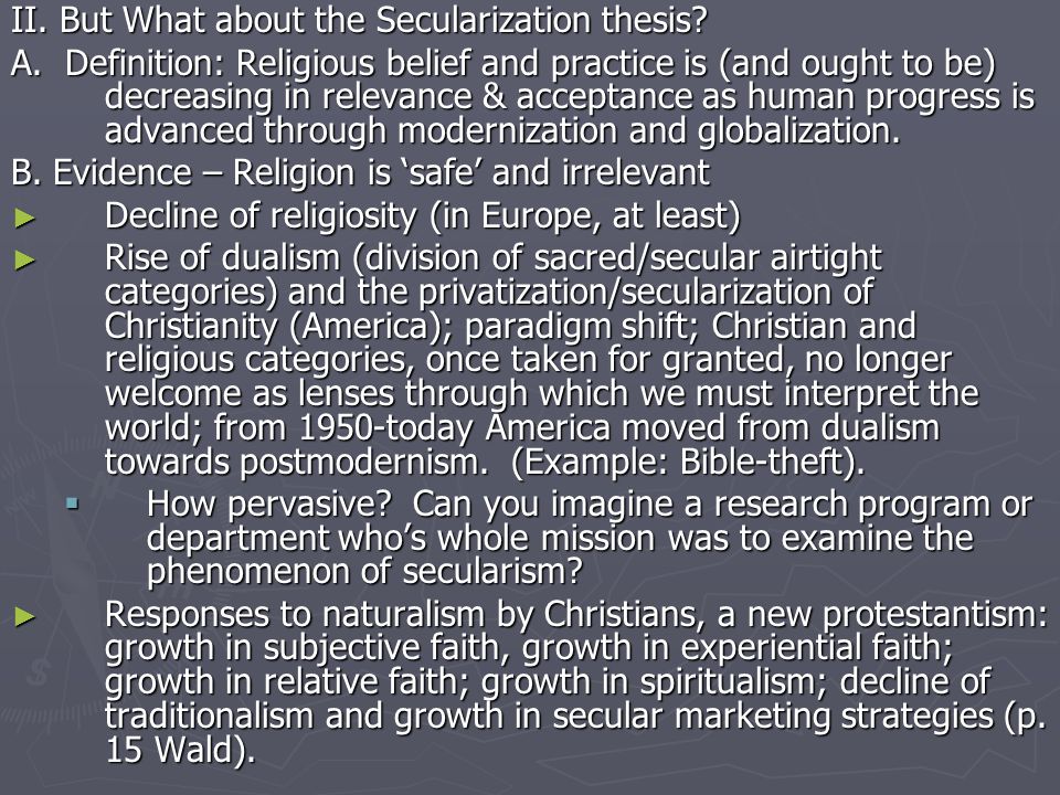secularization thesis