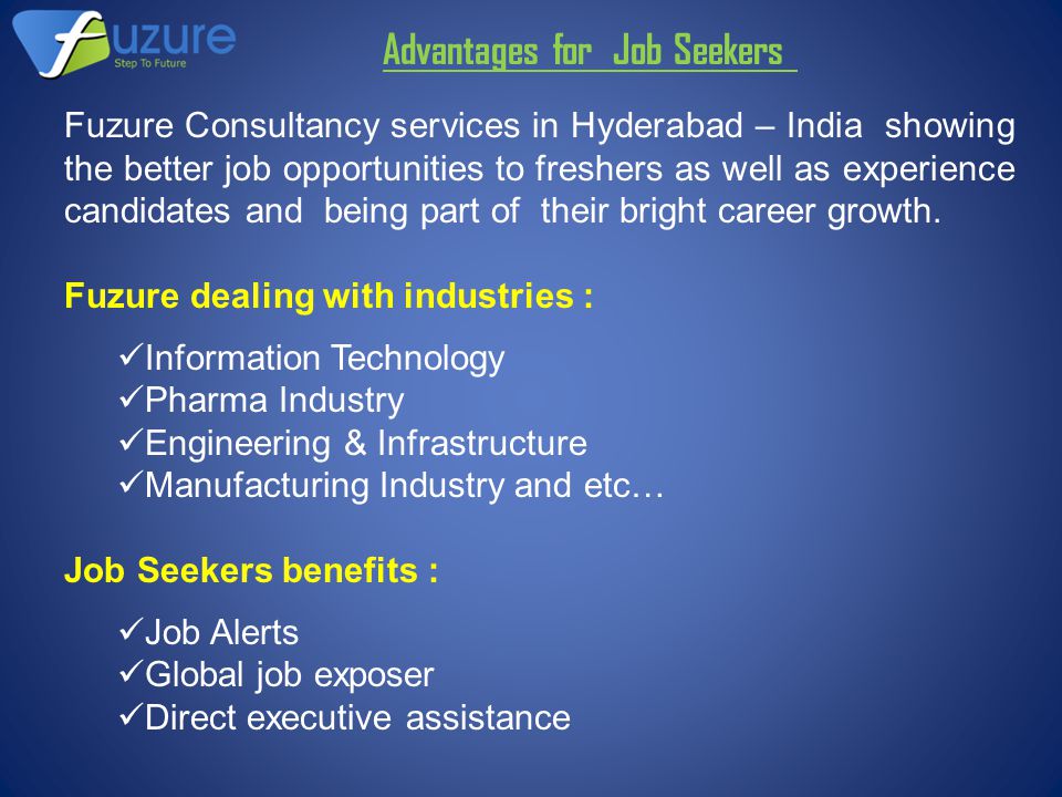 Advantages for Job Seekers