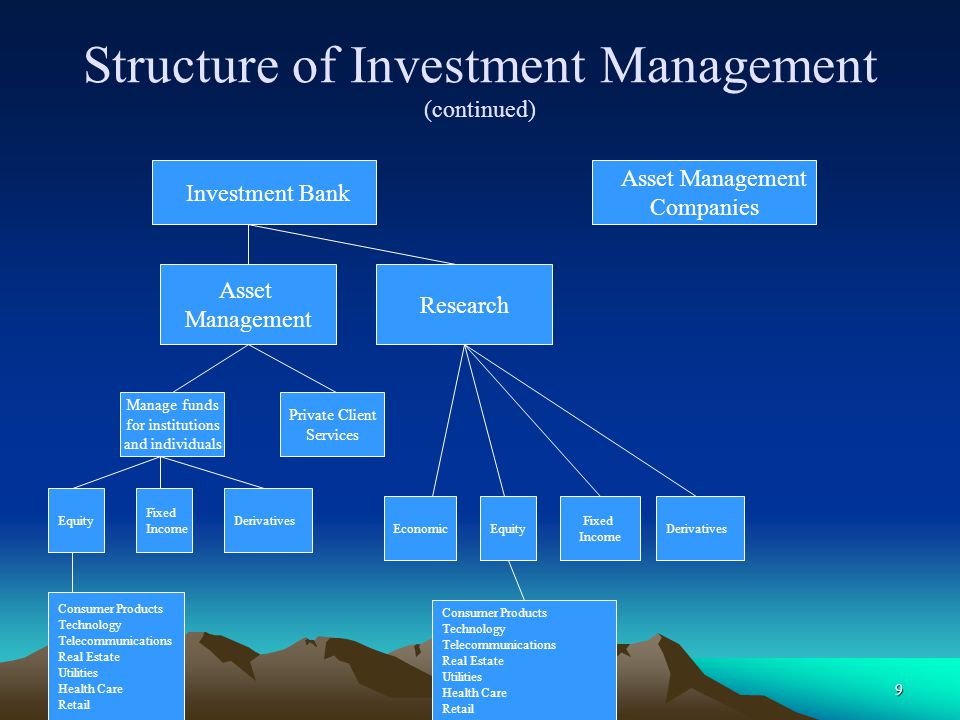 Structuring bank. Investment Banking structure. Structure of investment Banks. Management structure. Management structure of the Company.