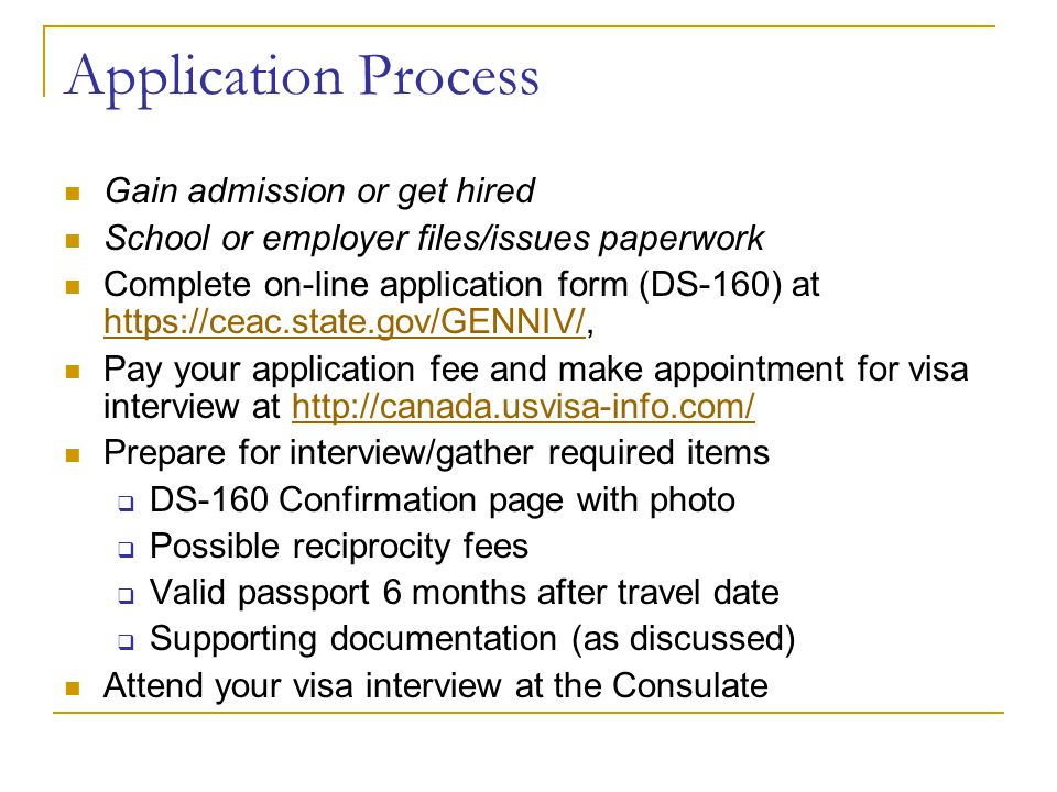 Application Process Gain admission or get hired