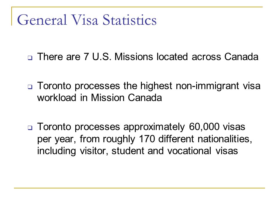 General Visa Statistics
