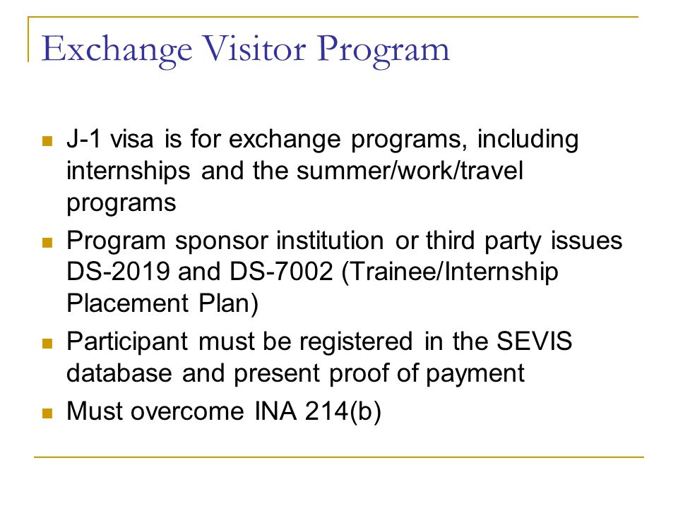 Exchange Visitor Program