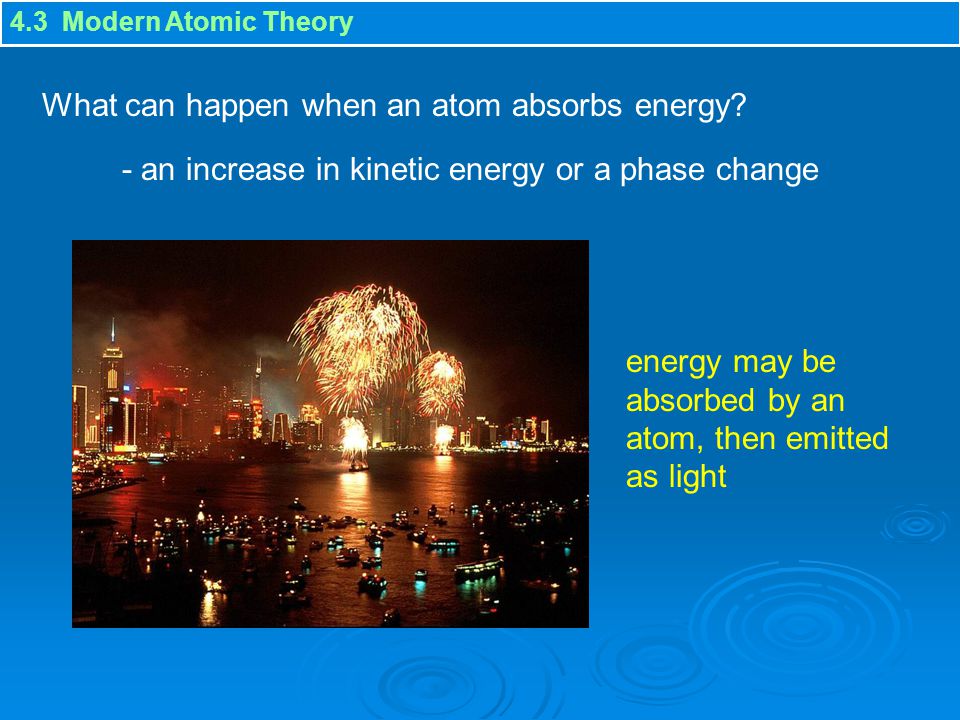 What can happen when an atom absorbs energy