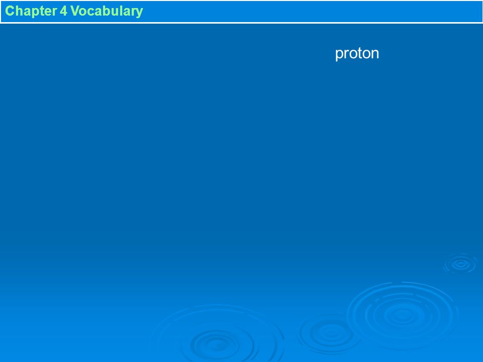 Chapter 4 Vocabulary proton
