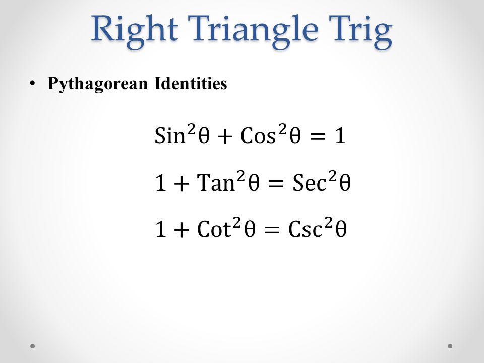 Right Triangle Trig Section Ppt Download