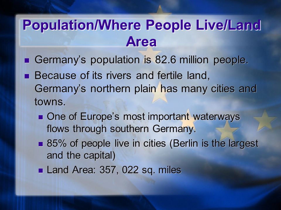 Population/Where People Live/Land Area