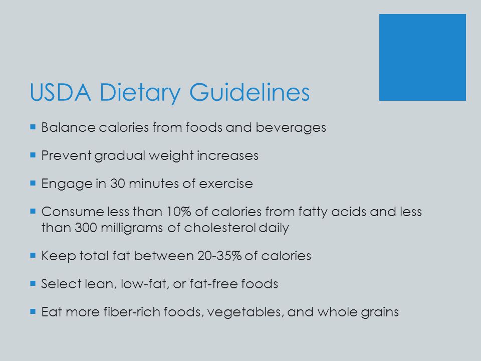 USDA Dietary Guidelines