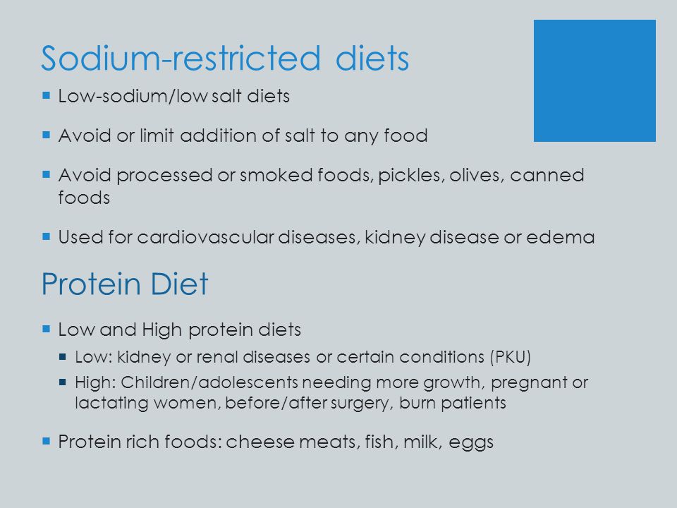 Sodium-restricted diets