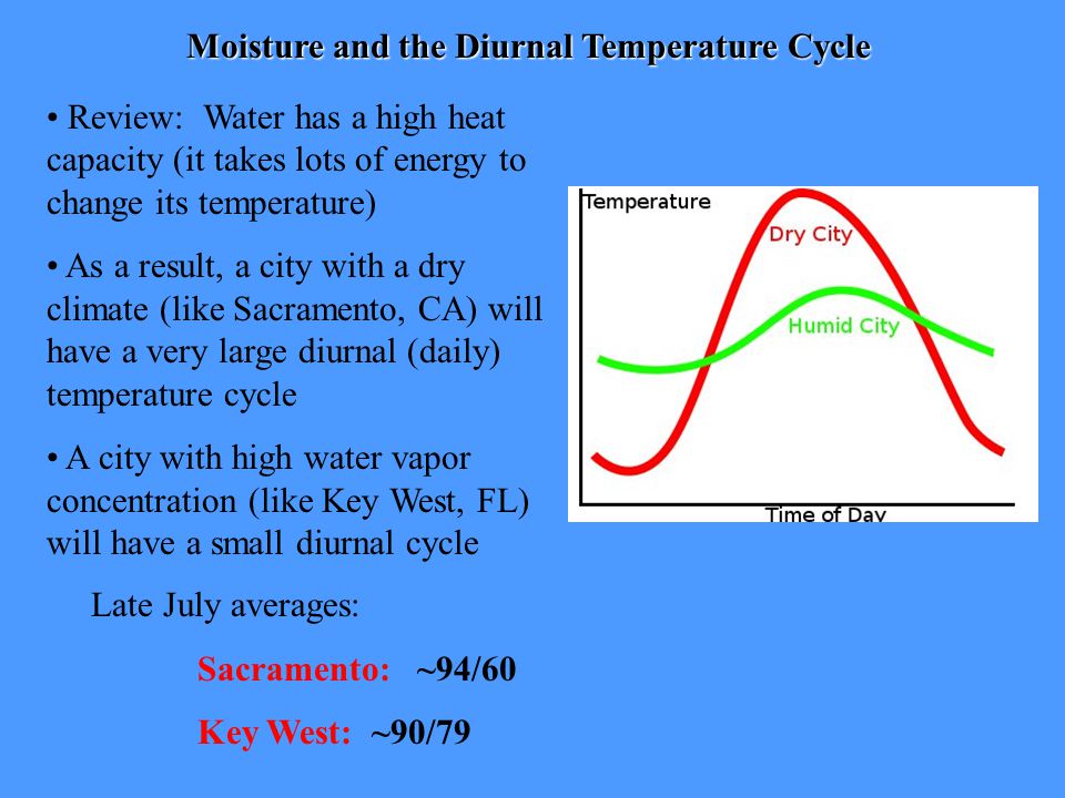 Moisture and the Diurnal Temperature Cycle