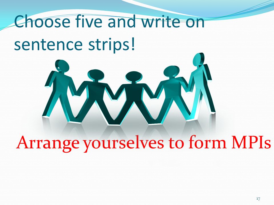 Choose five and write on sentence strips!