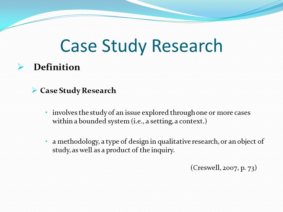 case study of research methodology