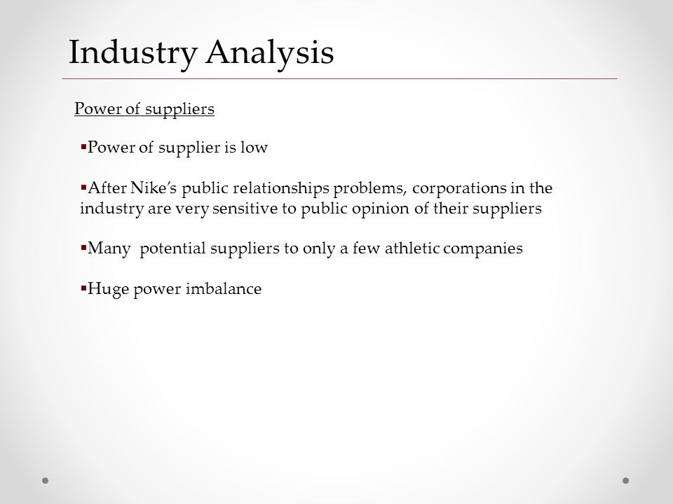 nike industry analysis