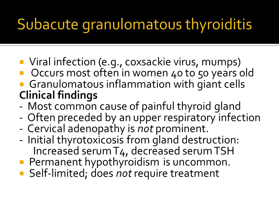 Postpartum thyreoiditis, euthyreoticus phasis
