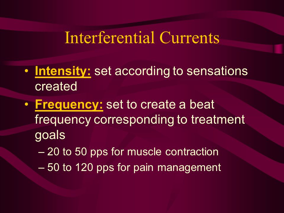 Interferential Currents