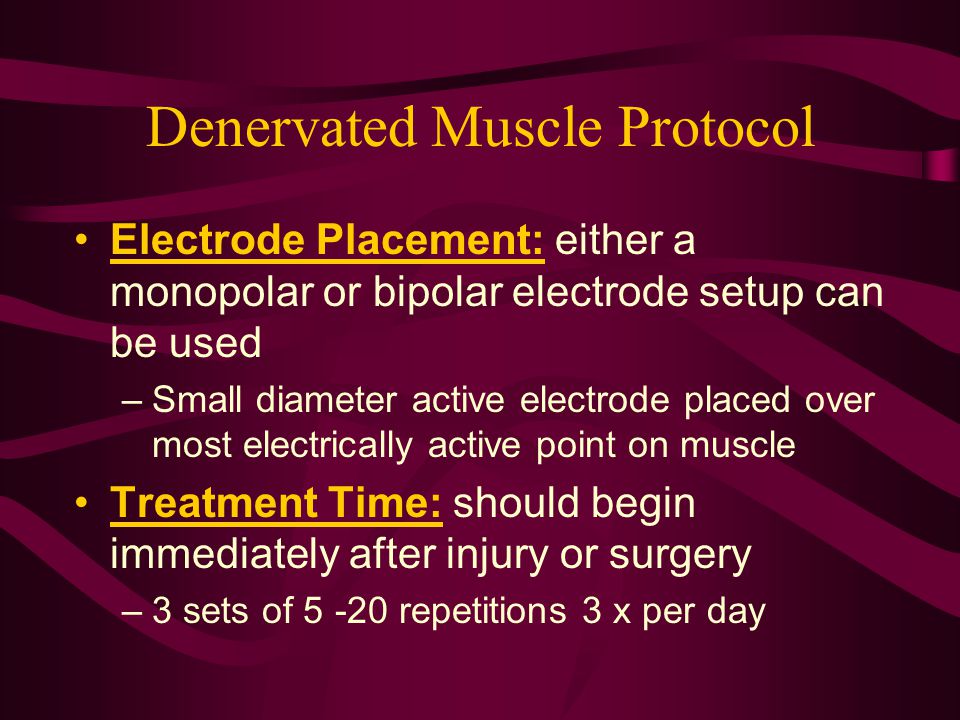 Denervated Muscle Protocol