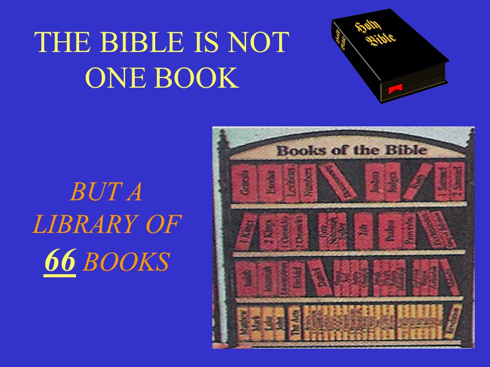 THE BIBLE IS NOT ONE BOOK