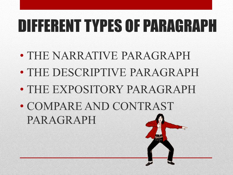 DIFFERENT TYPES OF PARAGRAPH