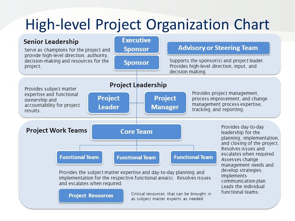 Organization Chart With Roles And Responsibilities