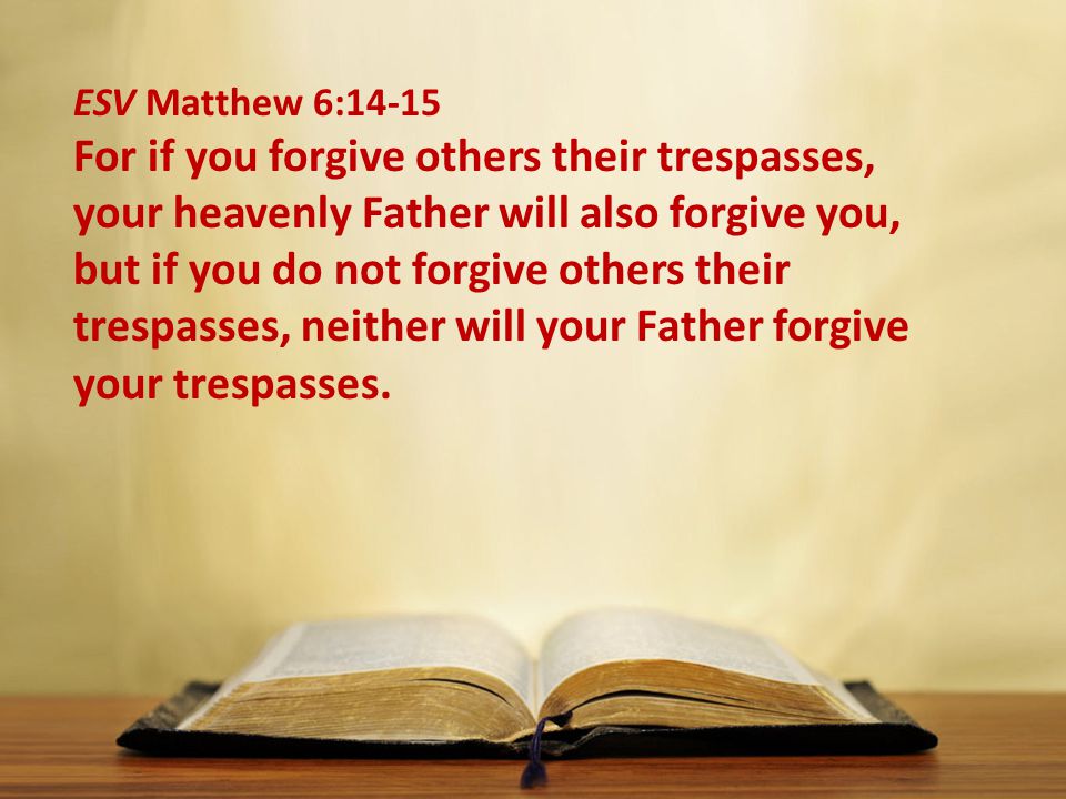 ESV Matthew 6:14-15