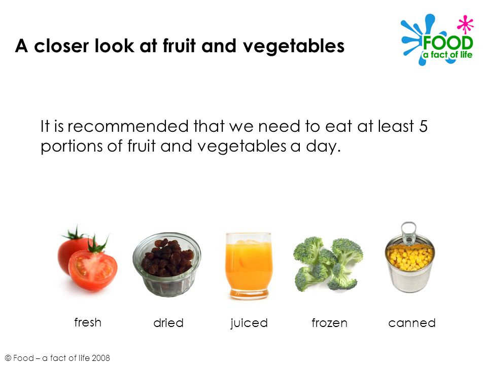 A closer look at fruit and vegetables