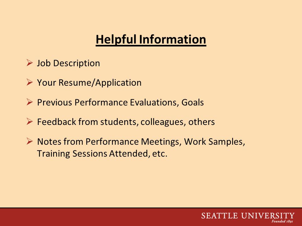 Helpful Information Job Description Your Resume/Application