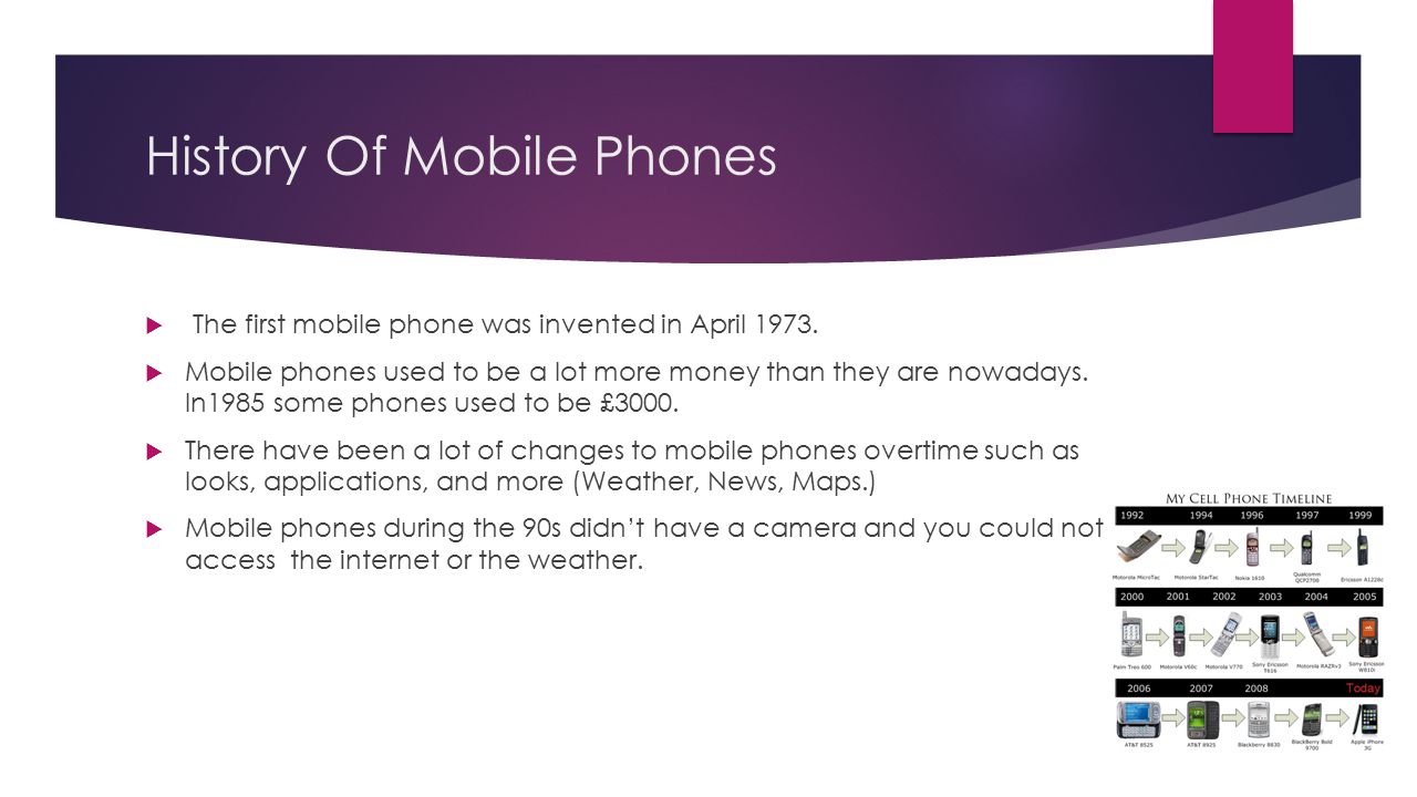 History Of Mobile Phones