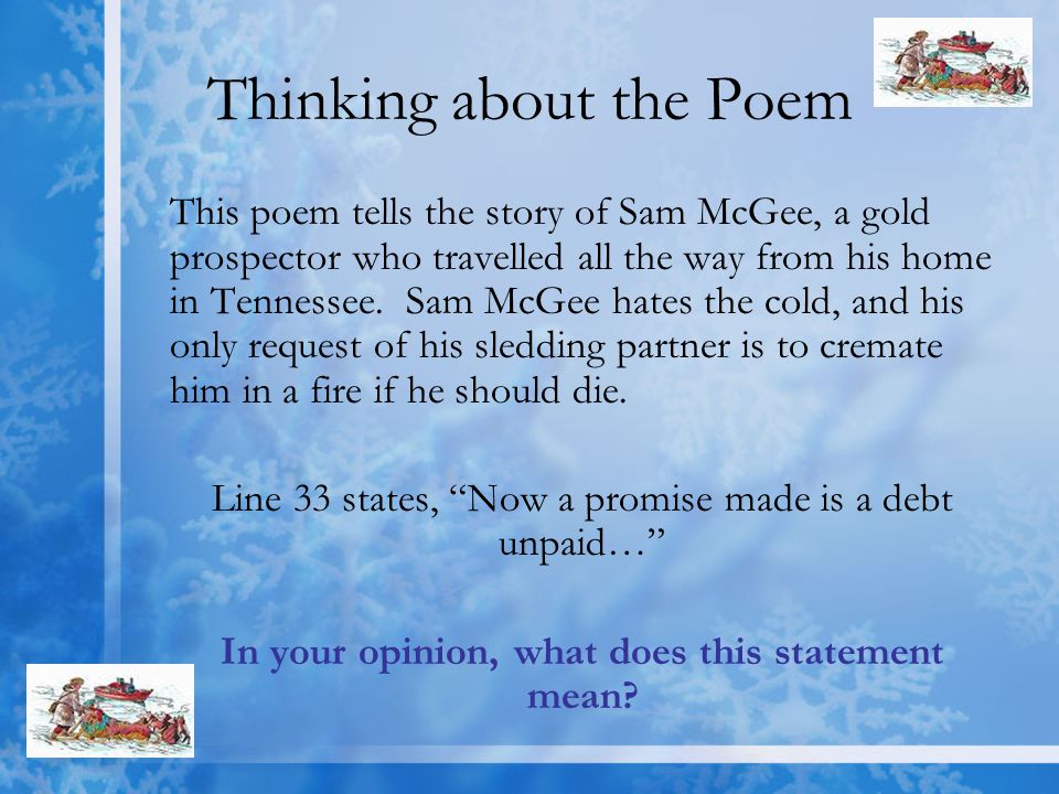 sam mcgee poem text