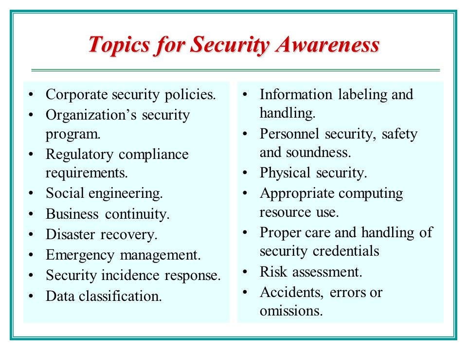 Security Organization - ppt video online download
